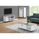 Monarch I 2840 48" TV Stand - White/Grey Cement-Look IMAGE 3