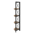 Monarch I 3646 60" Bookcase - Brown Reclaimed/Black IMAGE 2