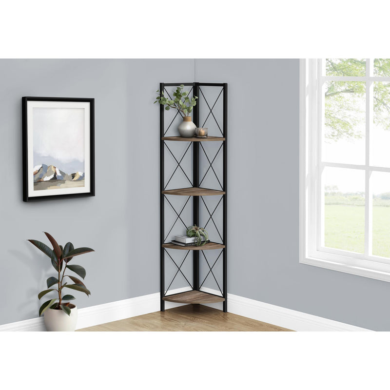 Monarch I 3646 60" Bookcase - Brown Reclaimed/Black IMAGE 8