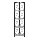 Monarch I 3647 60" Bookcase - Grey/Black IMAGE 1