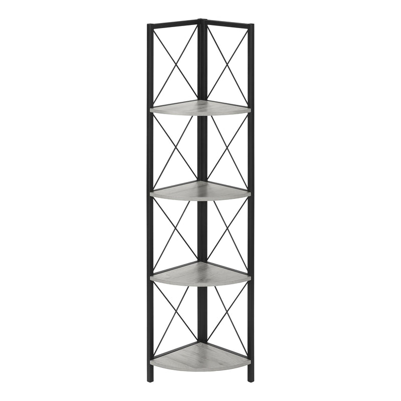 Monarch I 3647 60" Bookcase - Grey/Black IMAGE 1