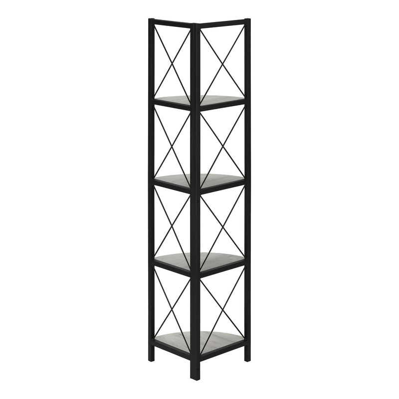 Monarch I 3647 60" Bookcase - Grey/Black IMAGE 3