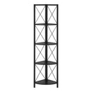 Monarch I 3649 60" Bookcase - Black/Black IMAGE 1