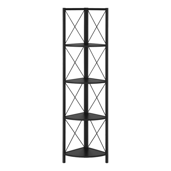 Monarch I 3649 60" Bookcase - Black/Black IMAGE 1