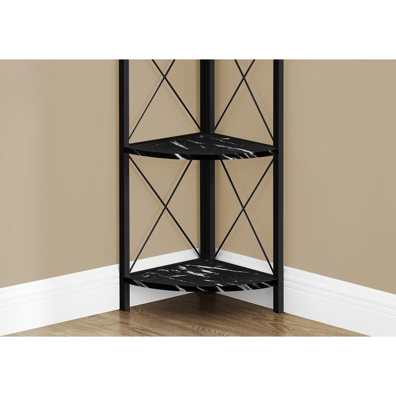 Monarch I 3650 60" Bookcase - Black Marble/Black IMAGE 3