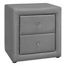 Monarch I 5602 21"H / Grey Leather-Look Night Stand IMAGE 1