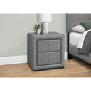Monarch I 5602 21"H / Grey Leather-Look Night Stand IMAGE 2