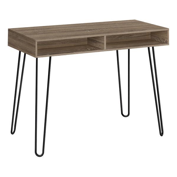 Monarch I 7772 Computer Desk - Dark Taupe/Black IMAGE 1