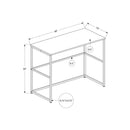 Monarch I 7775 Computer Desk - White/White IMAGE 5