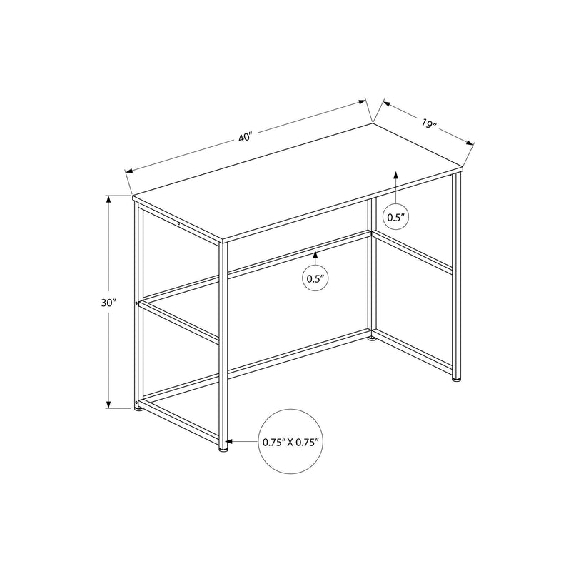 Monarch I 7775 Computer Desk - White/White IMAGE 5