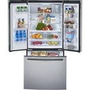  GE Profile 33-inch, 17.5 cu. ft. French 3-Door Refrigerator with Water and Ice Dispenser PYE18HYRKFS IMAGE 3