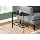 Monarch I 2074 Accent Table - Black Marble/Black IMAGE 2