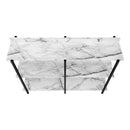 Monarch I 2221 Accent Table - 48"L White Marble/Black Metal Console IMAGE 5