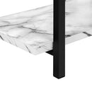 Monarch I 2221 Accent Table - 48"L White Marble/Black Metal Console IMAGE 7