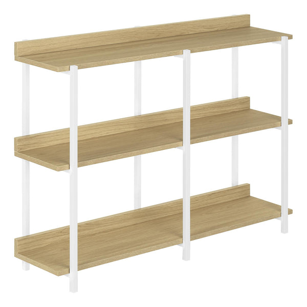 Monarch I 2222 Accent Table - 48"L Natural/White Metal Hall Console IMAGE 1