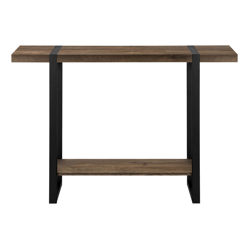 Monarch I 2851 Accent Table - Brown Reclaimed Wood-Look/Black Metal IMAGE 2