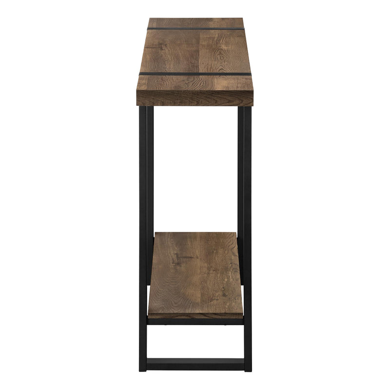 Monarch I 2851 Accent Table - Brown Reclaimed Wood-Look/Black Metal IMAGE 3