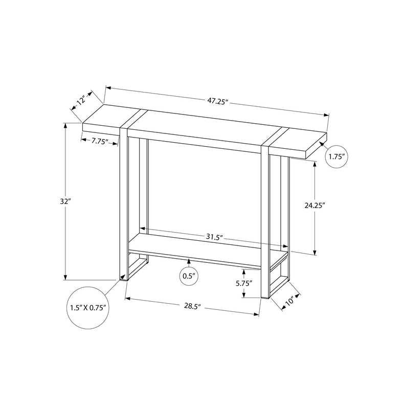 Monarch I 2861 Accent Table - Black Reclaimed Wood-Look/Black IMAGE 10