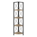 Monarch I 3648 60"H Dark Taupe/Black Corner Etagere IMAGE 1