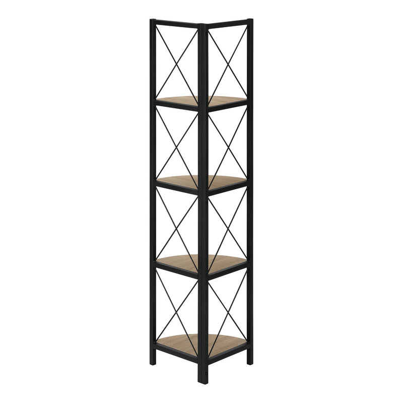 Monarch I 3648 60"H Dark Taupe/Black Corner Etagere IMAGE 3