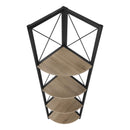 Monarch I 3648 60"H Dark Taupe/Black Corner Etagere IMAGE 5