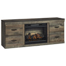 Signature Design by Ashley Trinell EW0446W8 TV Stand with Electric Fireplace IMAGE 1