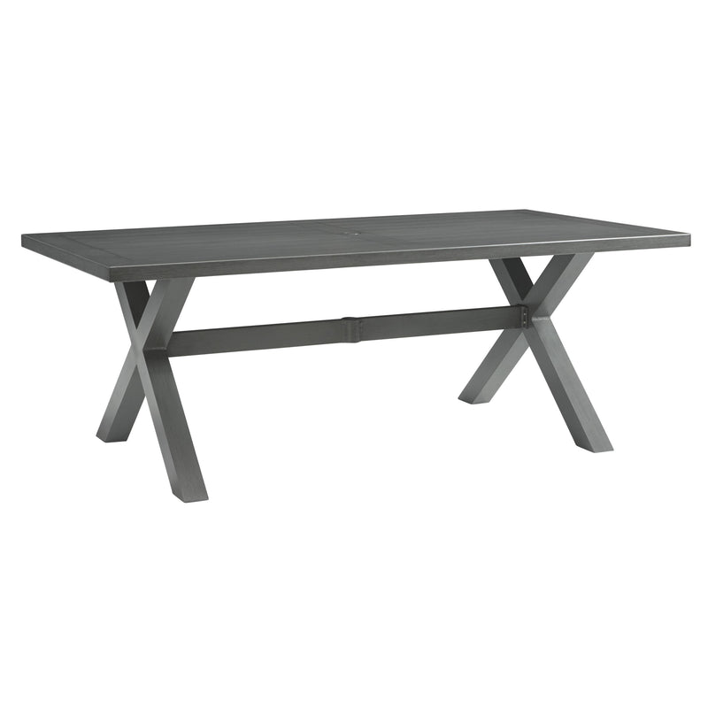 Signature Design by Ashley Elite Park P518-625 Rectangular Dining Table with Umbrella Option IMAGE 1