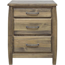  Mako Wood Furniture Tofino 3-Drawer Nightstand 5400-65-RUSTIC IMAGE 1