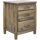  Mako Wood Furniture Tofino 3-Drawer Nightstand 5400-65-RUSTIC IMAGE 2