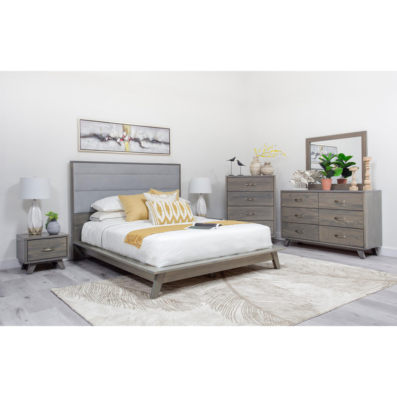 Mako Wood Furniture Metro King Upholstered Bed 7700-UP-HR-K IMAGE 2