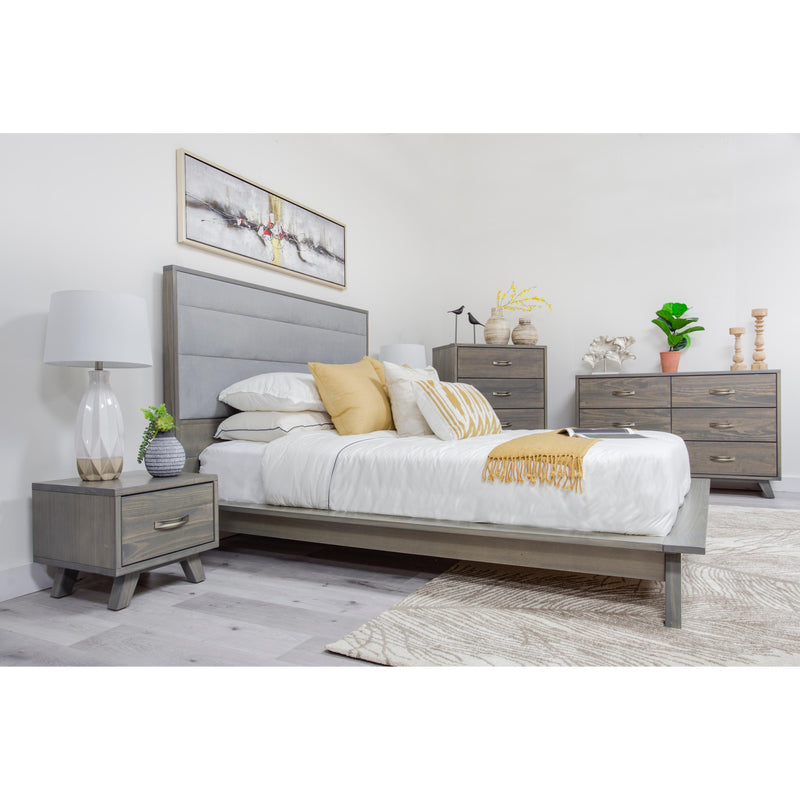 Mako Wood Furniture Metro King Upholstered Bed 7700-UP-HR-K IMAGE 3