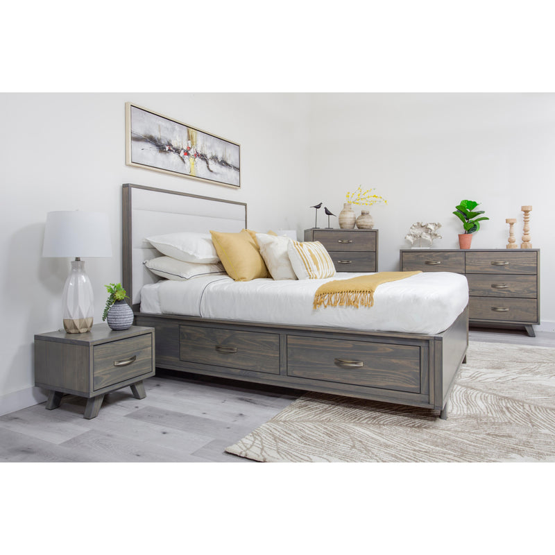 Mako Wood Furniture Metro King Upholstered Bed with Storage 7700-ST-UP-HR-K IMAGE 4