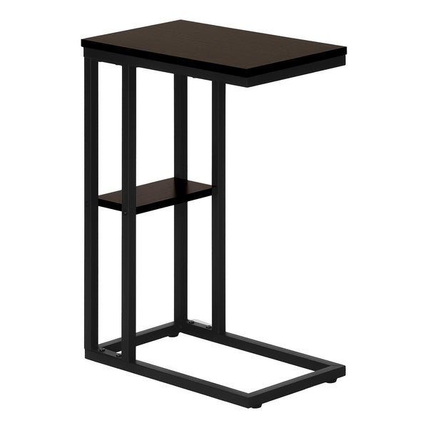 Monarch I 3670 Accent Table - Espresso/Black Metal IMAGE 1