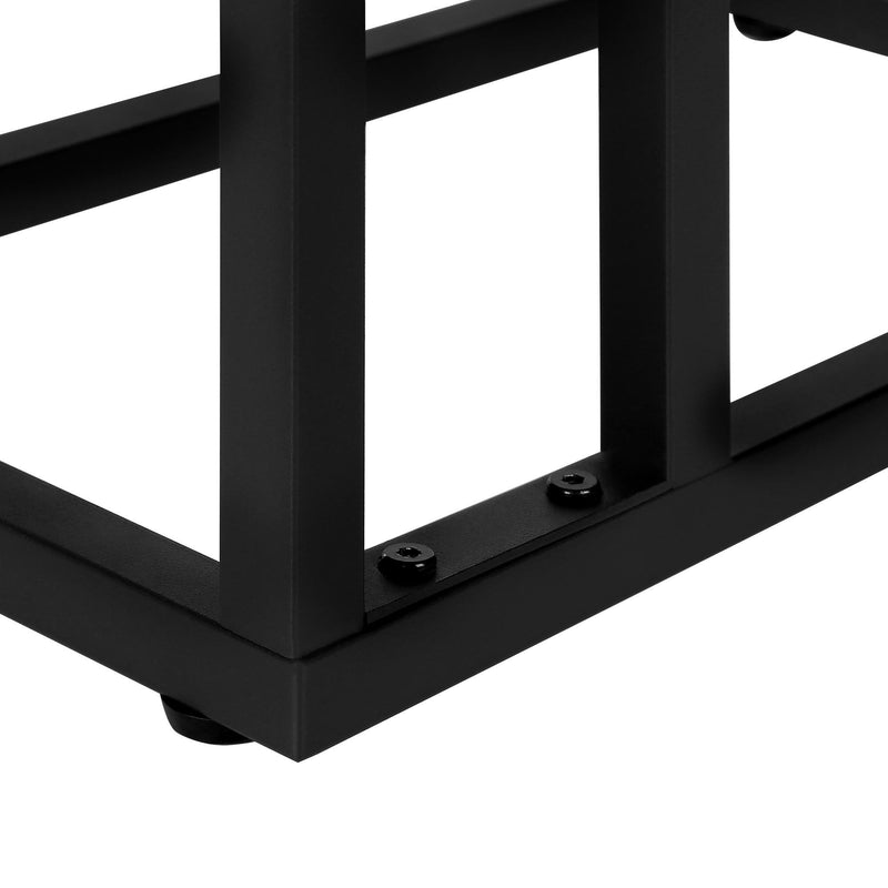 Monarch I 3670 Accent Table - Espresso/Black Metal IMAGE 7