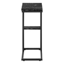 Monarch I 3674 Accent Table - Black Marble/Black Metal IMAGE 3