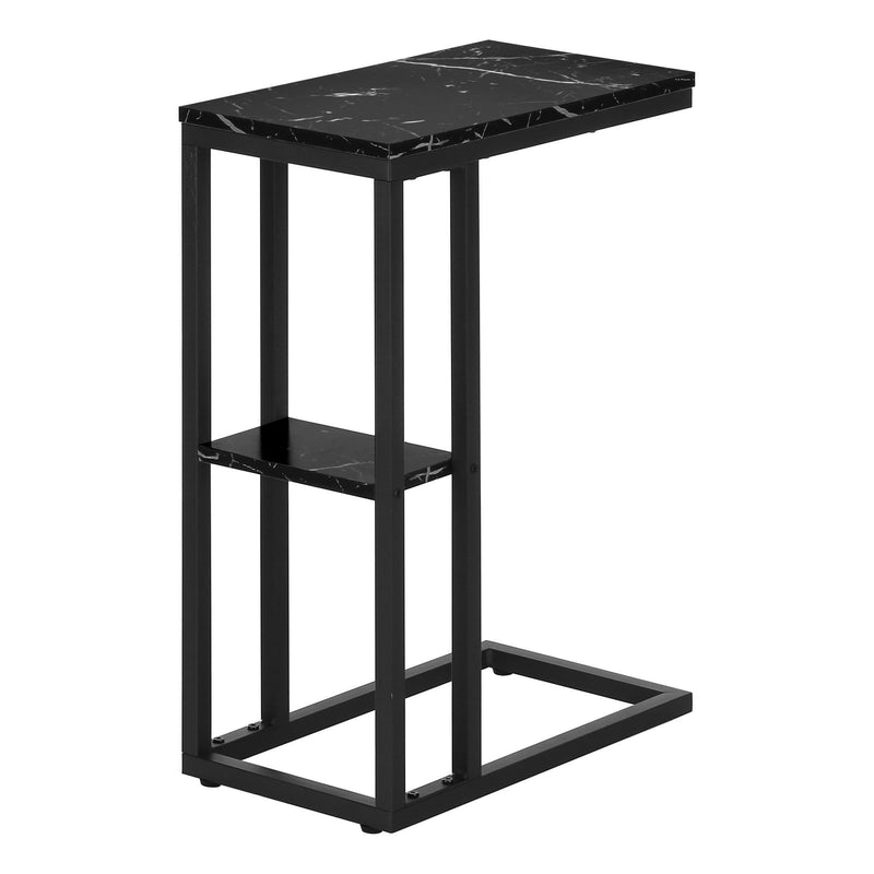 Monarch I 3674 Accent Table - Black Marble/Black Metal IMAGE 4