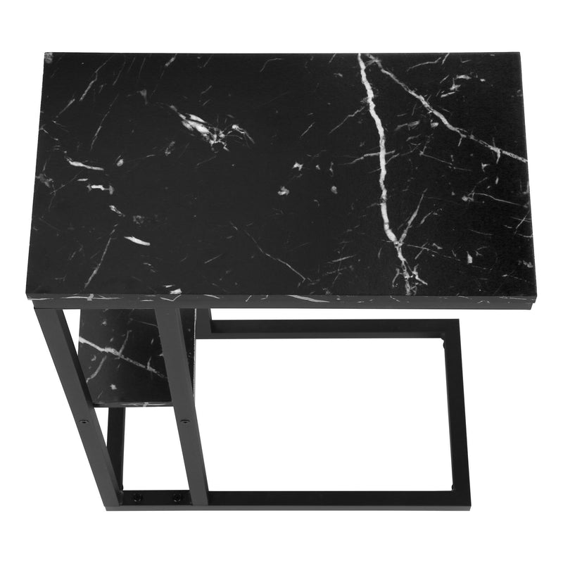 Monarch I 3674 Accent Table - Black Marble/Black Metal IMAGE 5