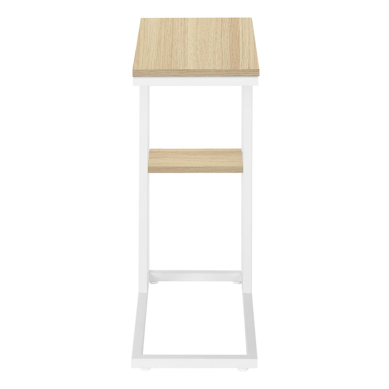 Monarch I 3677 Accent Table - Natural/White Metal IMAGE 3