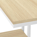 Monarch I 3677 Accent Table - Natural/White Metal IMAGE 6