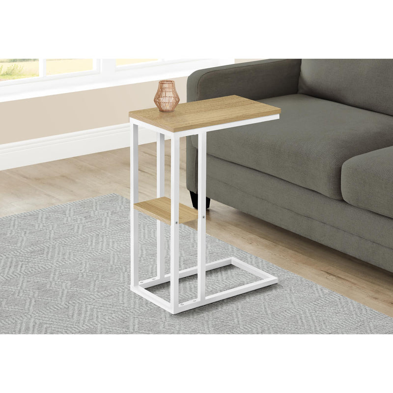 Monarch I 3677 Accent Table - Natural/White Metal IMAGE 8