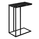 Monarch I 3763 Accent Table - Black Marble/Black Metal IMAGE 1