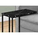 Monarch I 3763 Accent Table - Black Marble/Black Metal IMAGE 3