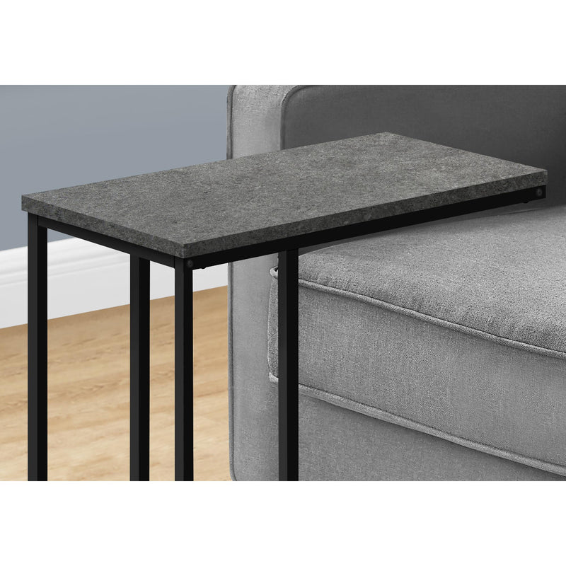 Monarch I 3765 Accent Table - Grey Stone-Look/Black Metal IMAGE 3
