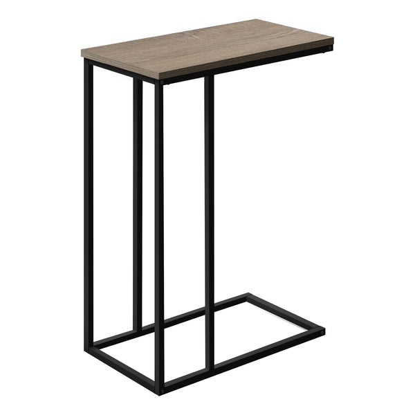 Monarch I 3766 Accent Table - Dark Taupe/Black Metal IMAGE 1
