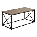 Monarch I 3786 Coffee Table - Dark Taupe/Black Metal IMAGE 1