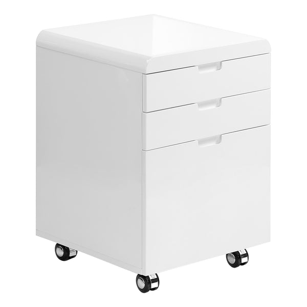 Monarch I 7583 Filling Cabinet - High Glossy White IMAGE 1
