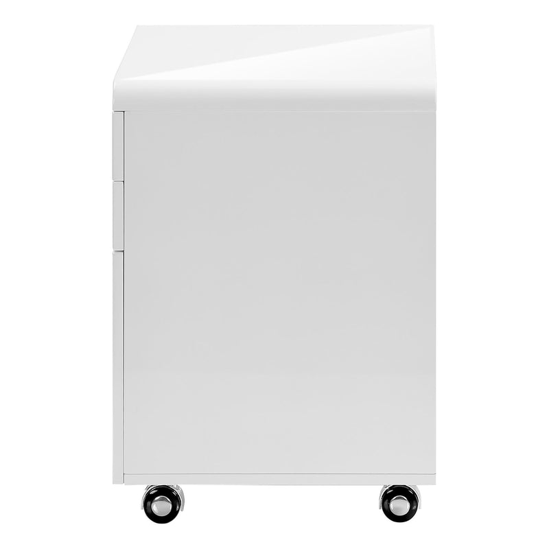 Monarch I 7583 Filling Cabinet - High Glossy White IMAGE 3