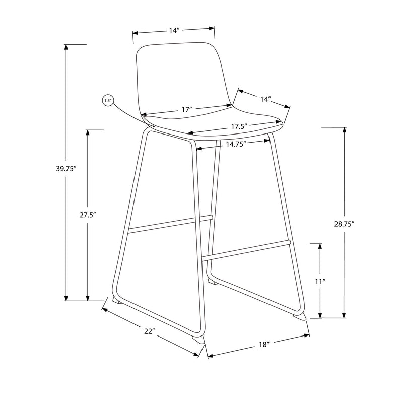 Monarch I 7753 Office Chair for Stand-Up Desk - Brown IMAGE 11