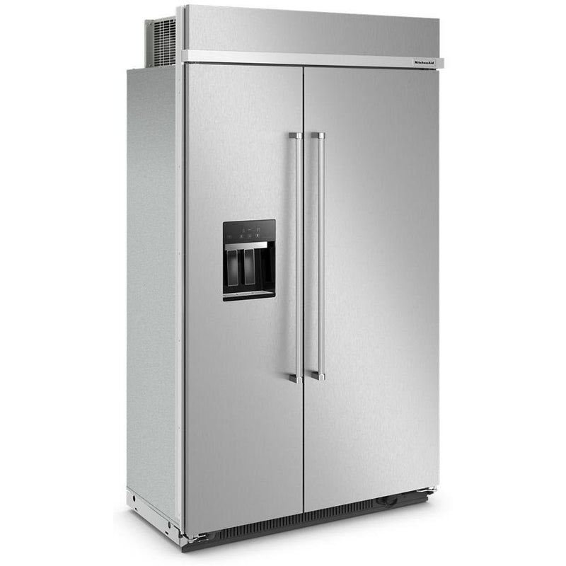 KitchenAid 48-inch, 29.4 cu. ft. Built-in Side-by-Side Refrigerator with External Water and Ice Dispensing System KBSD708MPS IMAGE 4