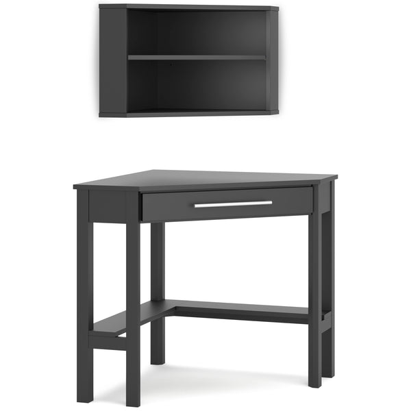 Signature Design by Ashley Otaska H206H1 Home Office Corner Desk with Bookcase IMAGE 1